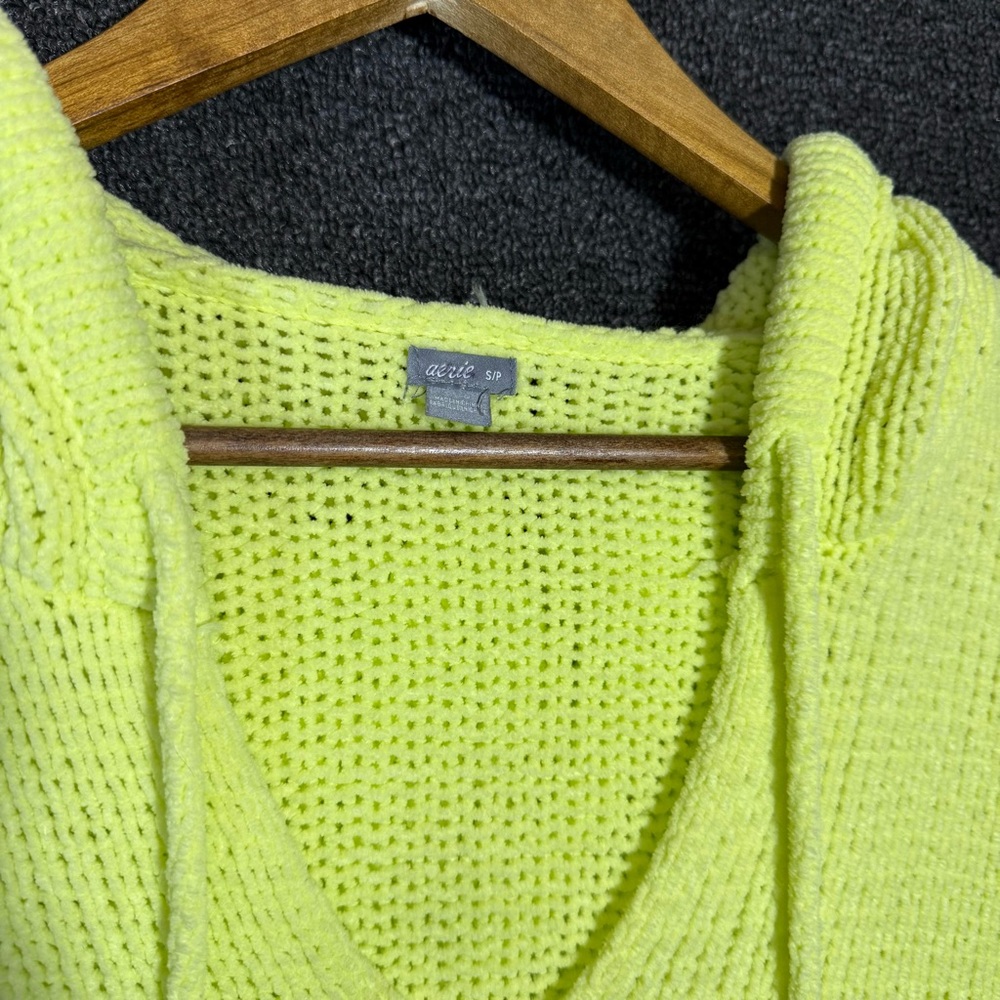 Aerie Knit Oversized Women's Hooded Sweater, small - Picture 2 of 4